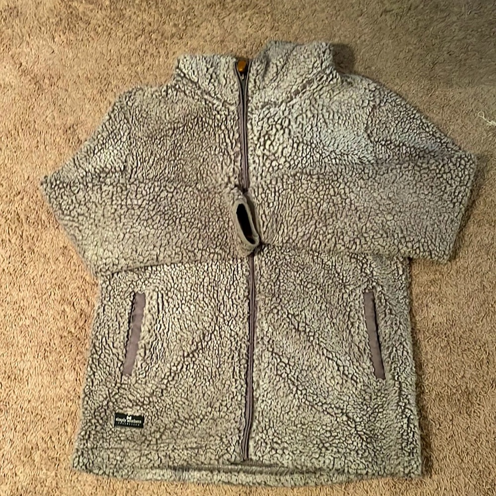 Simply Southern Grey Sherpa Coat